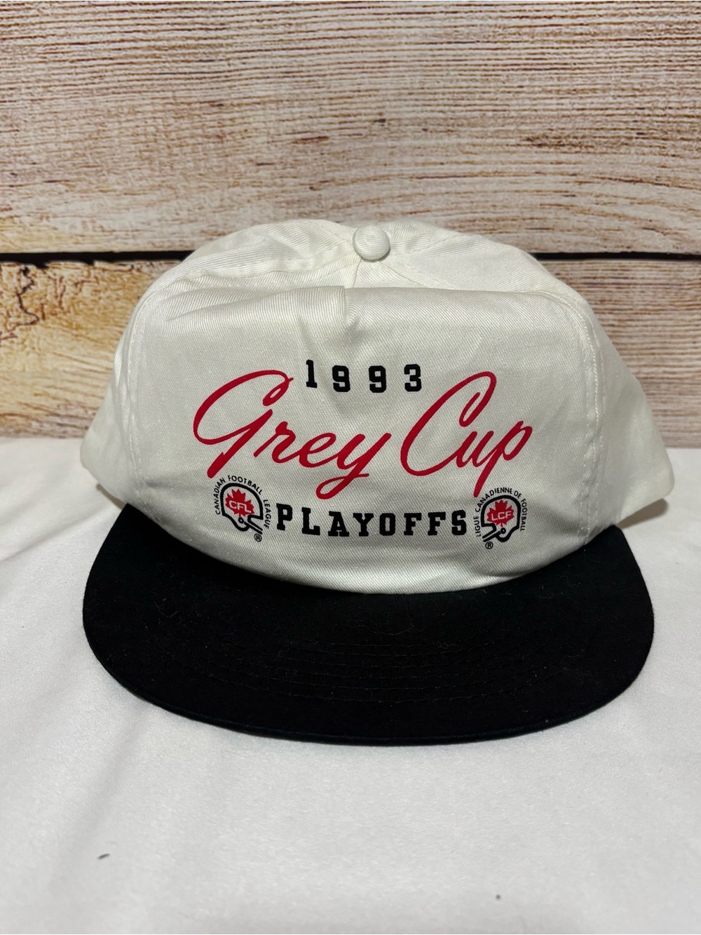 1993 Grey Cup Playoffs White and Black‎ Snapback Hat